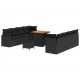 Sonata H Градински Софа Комплект 11 pcs Черно 80 x 80 x 71 cm