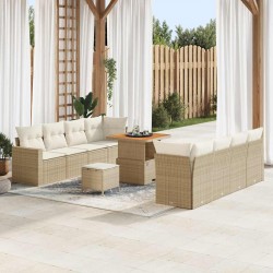 Sonata H Градински Софа Комплект 11 pcs бежово и кремаво 80 x 80 x 71 cm - Canapele și bănci de grădină