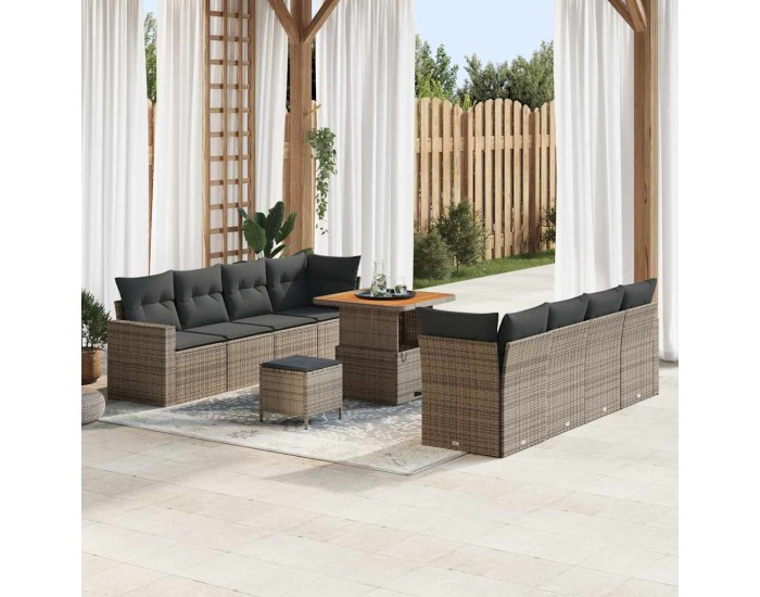Sonata H Градински Софа Комплект 11 pcs Сив 80 x 80 x 71 cm