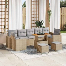 Sonata H Градински Софа Комплект 10 pcs бежово и светлосиво - Canapele și bănci de grădină