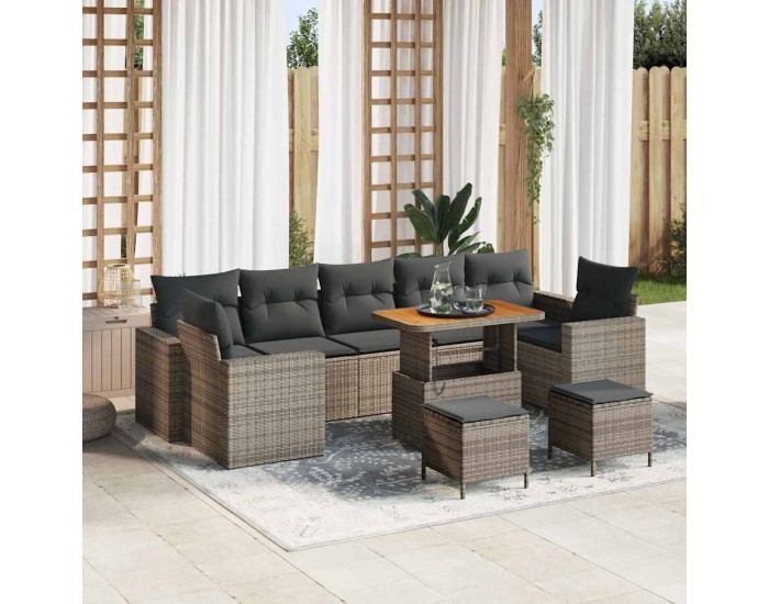Sonata H Градински Софа Комплект 10 pcs Сив 90 x 55 x 71 cm