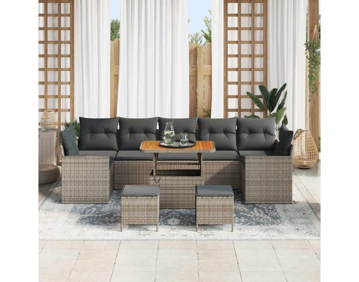 Sonata H Градински Софа Комплект 10 pcs Сив 90 x 55 x 71 cm