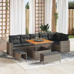 Sonata H Градински Софа Комплект 9 pcs Сив 100 x 100 x 71 cm - Canapele și bănci de grădină