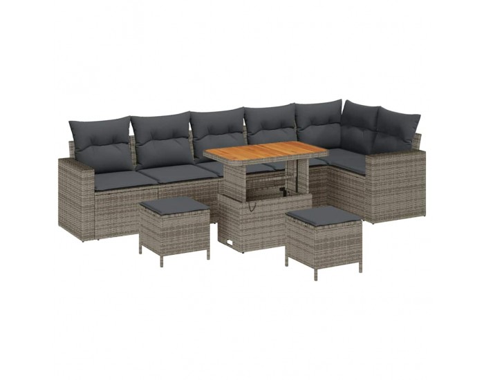 Sonata H Градински Софа Комплект с възглавница 9 pcs Сив 90 x 55 x 71 cm