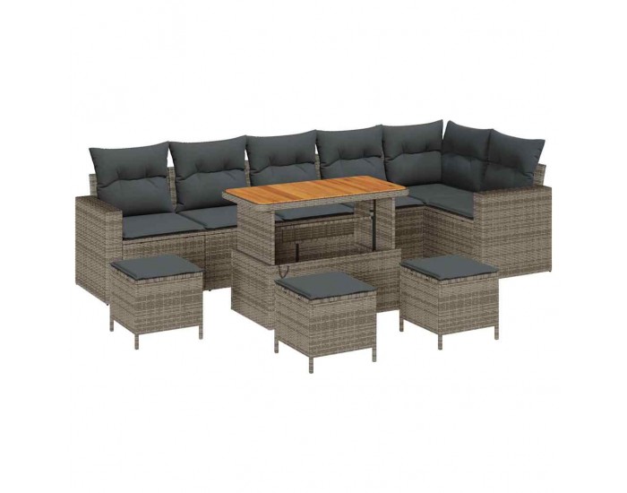 Sonata H Градински Софа Комплект 10 pcs Сив 110 x 55 x 71 см