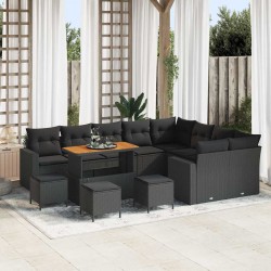Sonata H Градински Софа Комплект 13 pcs Черно 110 x 55 x 71 см - Canapele și bănci de grădină