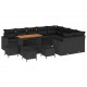 Sonata H Градински Софа Комплект 13 pcs Черно 110 x 55 x 71 см
