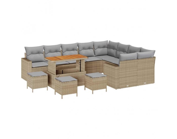 Sonata H Градински Софа Комплект 13 pcs бежово и светлосиво