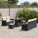 Sonata H Градински Софа Комплект 8 pcs Черно и кремаво 90 x 55 x 71 cm