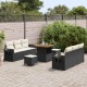 Sonata H Градински Софа Комплект 9 pcs Черно и кремаво 80 x 80 x 71 cm