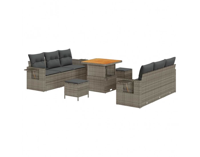 Sonata H Градински Софа Комплект с възглавница 9 pcs Сив 80 x 80 x 71 cm