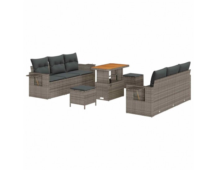 Sonata H Градински Софа Комплект с възглавница 9 pcs Сив 90 x 55 x 71 cm
