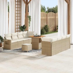 Sonata H Градински Софа Комплект 11 pcs бежово и кремаво 80 x 80 x 71 cm - Canapele și bănci de grădină