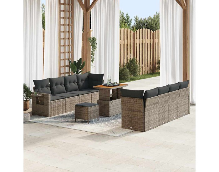 Sonata H Градински Софа Комплект 11 pcs Сив 90 x 55 x 71 cm