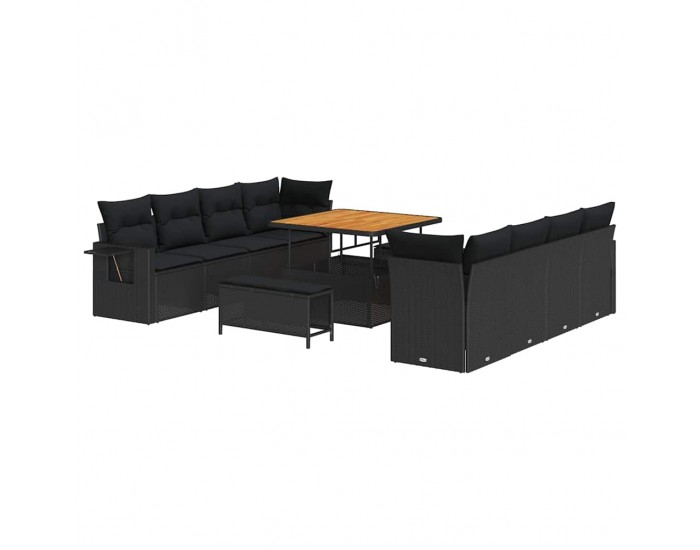 Sonata H Градински Софа Комплект 11 pcs Черно 100 x 100 x 71 cm