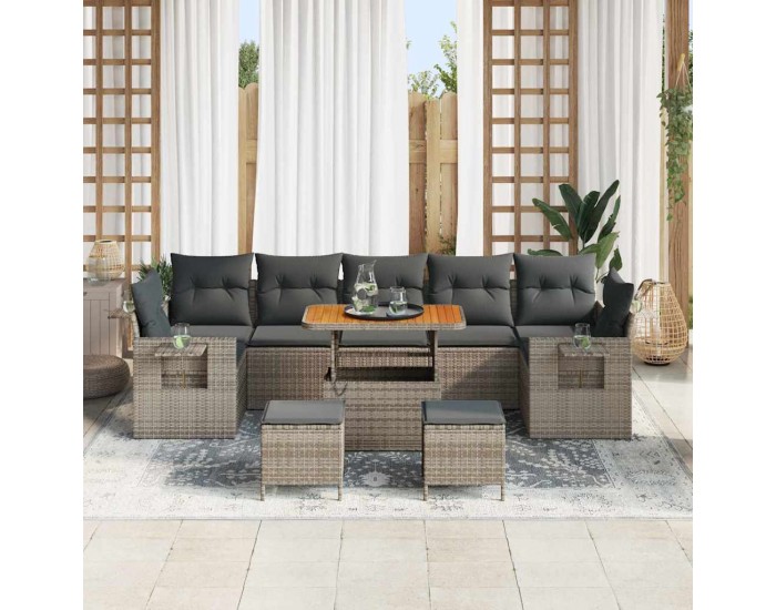 Sonata H Градински Софа Комплект 10 pcs Сив 90 x 55 x 71 cm