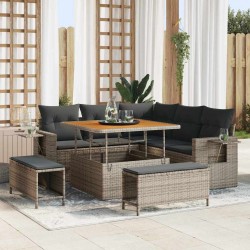 Sonata H Градински Софа Комплект 8 pcs Сив 100 x 100 x 71 cm - Canapele și bănci de grădină