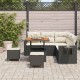 Sonata H Градински Софа Комплект 8 pcs Черно и кремаво 80 x 80 x 71 cm