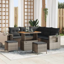 Sonata H Градински Софа Комплект с възглавница 8 pcs Сив 90 x 55 x 71 cm - Canapele și bănci de grădină