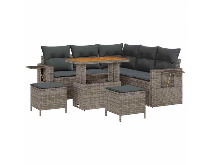 Sonata H Градински Софа Комплект с възглавница 8 pcs Сив 90 x 55 x 71 cm