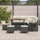 Sonata H Градински Софа Комплект 9 pcs Черно и кремаво 110 x 55 x 71 см