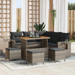 Sonata H Градински Софа Комплект 9 pcs Сив 110 x 55 x 71 см - Canapele și bănci de grădină