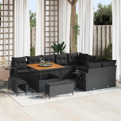 Sonata H Градински Софа Комплект 12 pcs Черно 100 x 100 x 71 cm - Canapele și bănci de grădină