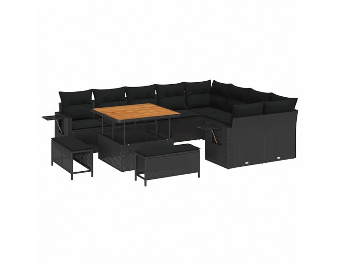 Sonata H Градински Софа Комплект 12 pcs Черно 100 x 100 x 71 cm