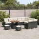 Sonata H Градински Софа Комплект 12 pcs Черно и кремаво 80 x 80 x 71 cm