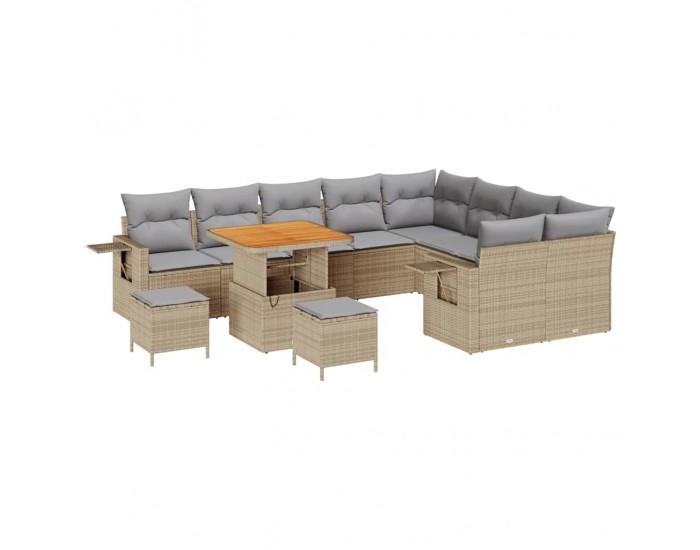 Sonata H Градински Софа Комплект 12 pcs бежово и светлосиво
