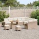 Sonata H Градински Софа Комплект 12 pcs бежово и кремаво 90 x 55 x 71 cm