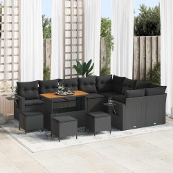 Sonata H Градински Софа Комплект 13 pcs Черно 110 x 55 x 71 см - Canapele și bănci de grădină