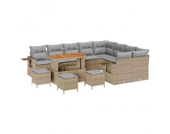 Sonata H Градински Софа Комплект 13 pcs бежово и светлосиво