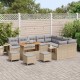 Sonata H Градински Софа Комплект 13 pcs бежово и светлосиво