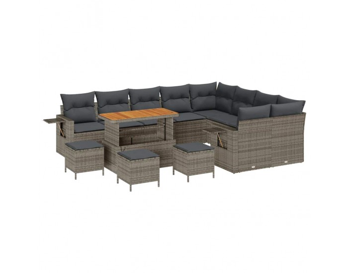 Sonata H Градински Софа Комплект 13 pcs Сив 110 x 55 x 71 см