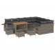 Sonata H Градински Софа Комплект 13 pcs Сив 110 x 55 x 71 см