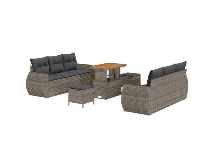 Sonata H Градински Софа Комплект с възглавница 9 pcs Сив 90 x 55 x 71 cm