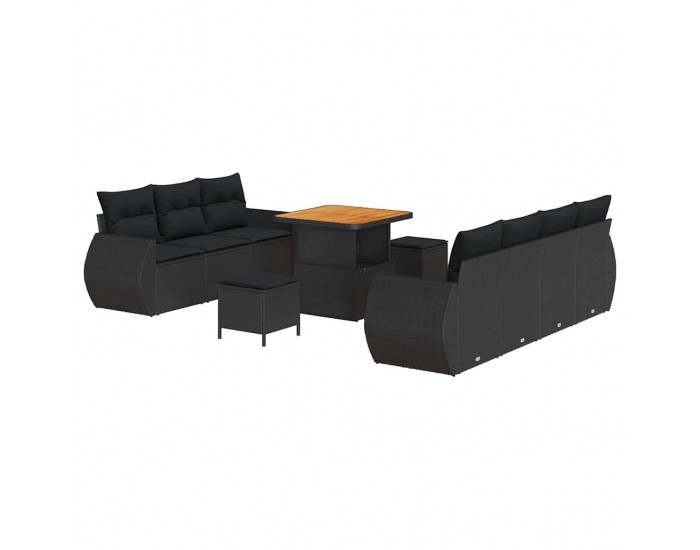 Sonata H Градински Софа Комплект 10 pcs Черно 80 x 80 x 71 cm