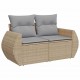 Sonata H Градински Софа Комплект 10 pcs бежово и светлосиво
