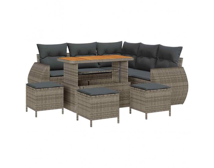 Sonata H Градински Софа Комплект 9 pcs Сив 110 x 55 x 71 см