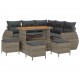 Sonata H Градински Софа Комплект 9 pcs Сив 110 x 55 x 71 см