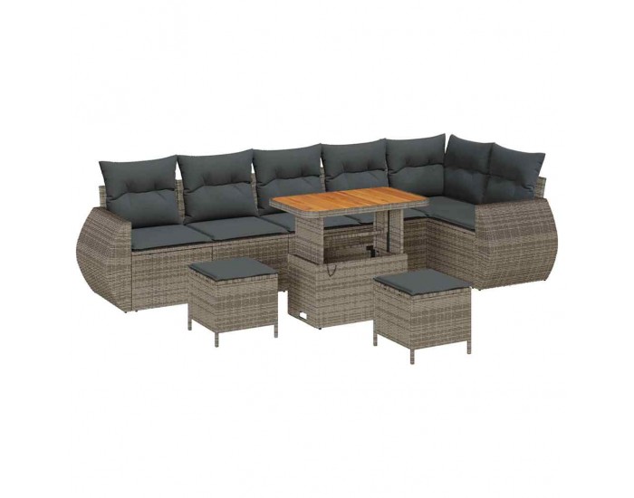 Sonata H Градински Софа Комплект с възглавница 9 pcs Сив 90 x 55 x 71 cm