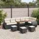 Sonata H Градински Софа Комплект 10 pcs Черно и кремаво 110 x 55 x 71 см