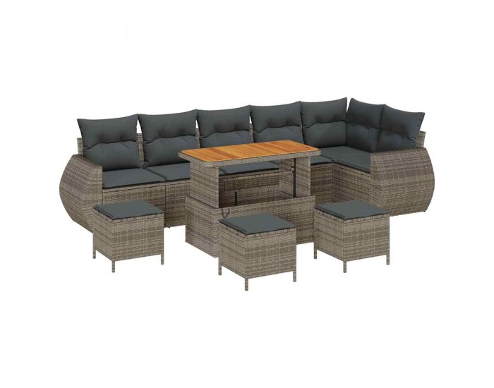 Sonata H Градински Софа Комплект 10 pcs Сив 110 x 55 x 71 см