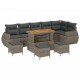 Sonata H Градински Софа Комплект 10 pcs Сив 110 x 55 x 71 см