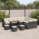 Sonata H Градински Софа Комплект 13 pcs Черно и кремаво 110 x 55 x 71 см