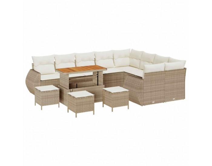 Sonata H Градински Софа Комплект с възглавница 13 pcs бежово и кремаво