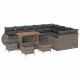 Sonata H Градински Софа Комплект 13 pcs Сив 110 x 55 x 71 см