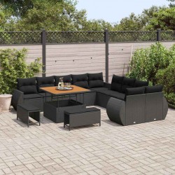 Sonata H Градински Софа Комплект 13 pcs Черно 100 x 100 x 71 cm - Canapele și bănci de grădină