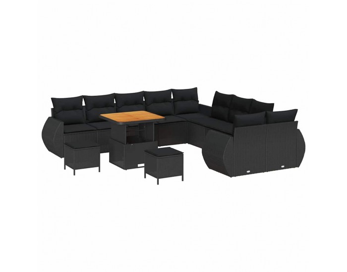 Sonata H Градински Софа Комплект 13 pcs Черно 80 x 80 x 71 cm